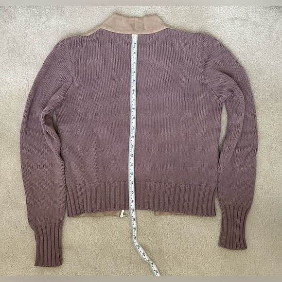 Fabiana Filippi two-tone chamois leather and cotton, waist cut jacket - Picture 9 of 16